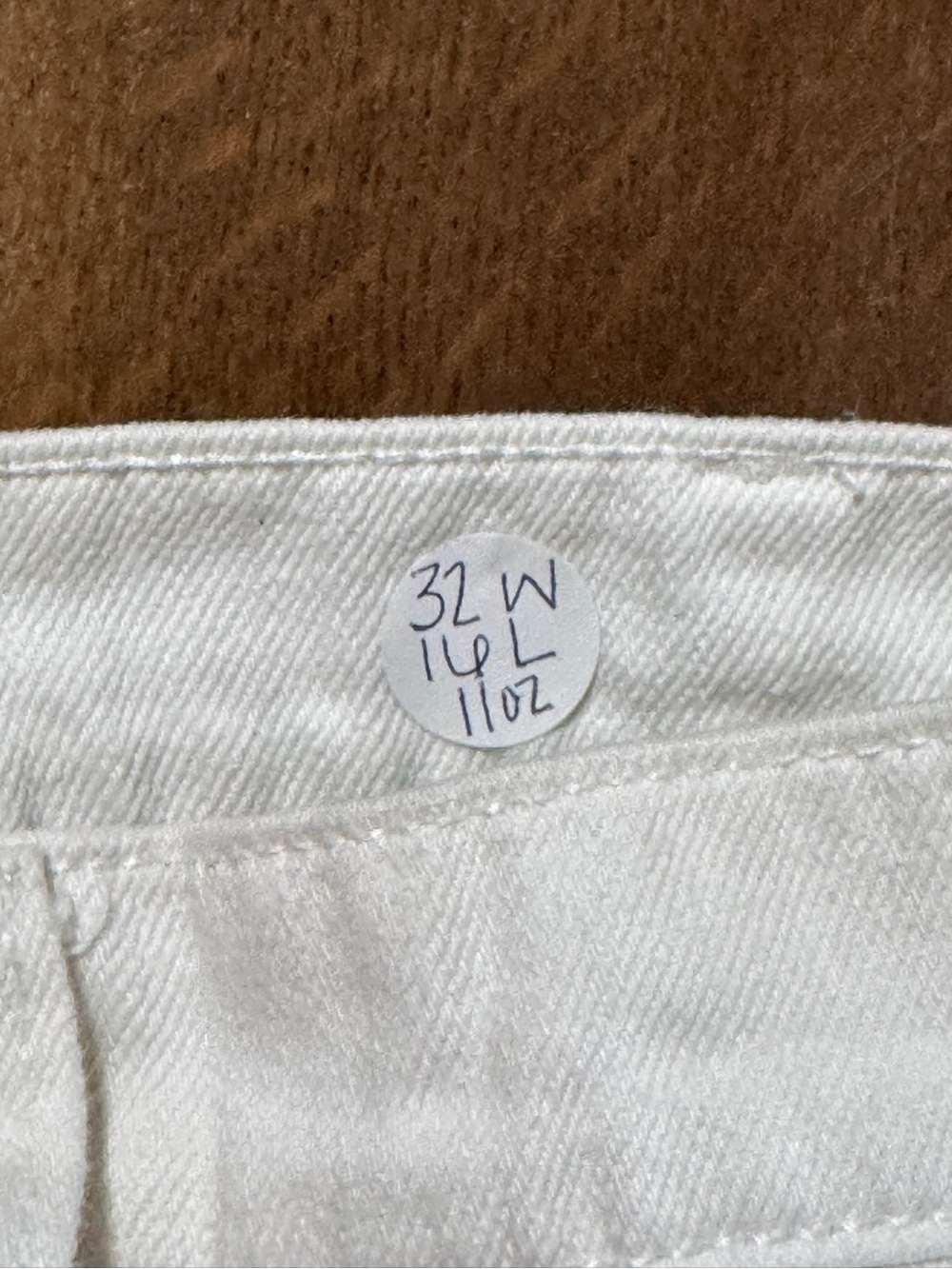 Madewell Rigid Denim High Rise A-Line Mini Skirt Tile White Button Front Size 29 - Picture 6 of 6